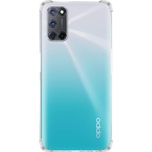  Oppo A52 Kılıf Köşe Korumalı Kılıf Şeffaf Köşeli Kılıf Slikon - Şeffaf