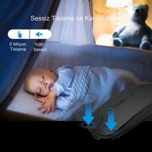Brijo  ivo Tech Sessiz Tıklama Şarjlı Çift Modlu Bluetooth Kablosuz 2.4ghz Beyaz Mouse