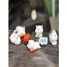 Ayıcık Set 7 Parça Teraryum Obje Minyatür Obje Teraryum Aksesuar Teraryum Saksı Süsü