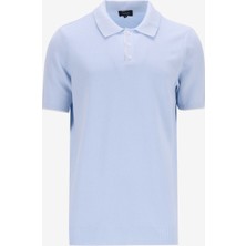 Fabrika Comfort Polo Yaka Regular Fit Düz Mavi Erkek Kazak FC5SM-KZK 2569