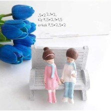 Sevgililer ve Bank Teraryum Obje Teraryum Aksesuar Teraryum Süsü