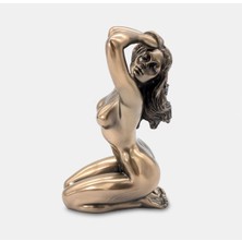Veronese  Kadın Figürü, Bronz El Boyaması, Dekoratif Heykel 9 x 7 x 14  cm