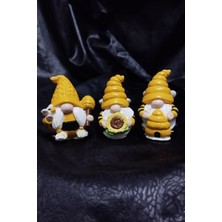 Teknotrust Arı Gnome 3'lü Teraryum Objesi Dekoratif Obje Süs 3'lü Set