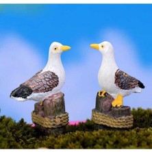 2'li Martı Teraryum Obje Minyatür Obje Teraryum Aksesuar Teraryum Süsü