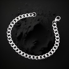 Çelik Bileklik Örgü Zincir Model 0.7 mm Uzunluk 21 cm Gümüş Silver