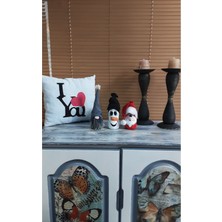 El Boyaması Dekoratif Üçlü Yılbaşı Şişeleri