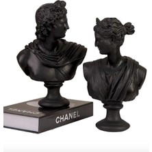 Afrodit ve Apollon Ikili Heykel Takım Bust