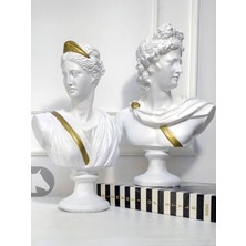Dekoratif Antik Apollo Diana Heykel Seti (2 Parça)