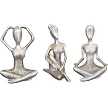 Yogacı Kızlar Gümüş Biblo Set