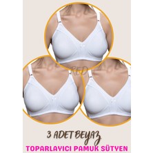 Red İç Giyim 3 Adet Penye Demirsiz Minimizer Toparlayıcı Sütyen (Büyük Beden Mevcuttur)