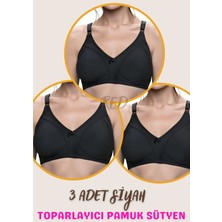 Red İç Giyim 3 Adet Penye Demirsiz Minimizer Toparlayıcı Sütyen (Büyük Beden Mevcuttur)