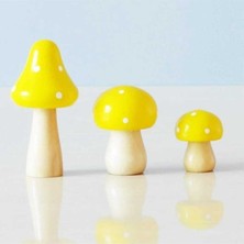 3'lü Mantarlar Teraryum Obje Teraryum Süsleri Saksı Dibi Süsü Teraryum Malzemeleri