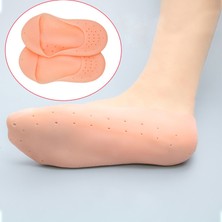 Lisinya 1 Çift Silikon Hava Alır Patik Silikon Ayak -Topuk Koruyucu Nemlendirici