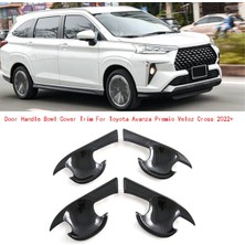 Mauuae Karbon Fiber Araba Kapı Kolu Kase Kapağı Trim Çerçeve Kapı Kolu Çıkartmalar Toyota Avanza Premio Veloz Çapraz 2022 + (Yurt Dışından)