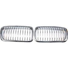 Mauuae 1 Çift Krom Ön Böbrek Izgara Izgarası Bmw 7-Serisi E38 730IL/735I/725TDS/728I/750I Sedan 1994-2001 Ön Izgara Izgarası Tamir (Yurt Dışından)