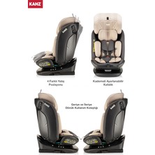 Kanz Orbit I-Size 360 Derece Dönebilen İsofix Bağlantılı Oto Koltuğu 0-36 Kg