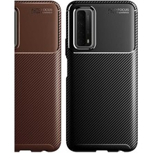 Zore Huawei P Smart 2021 Kılıf Negro Silikon Kapak-Kahverengi