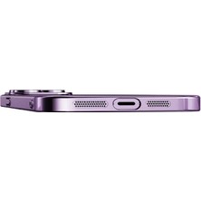 Zore Apple iPhone 14 Pro Kılıf Sert Pc Renkli Çerçeveli Riksos Kapak-Derin Mor