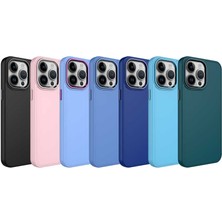 Zore Apple iPhone 13 Pro Max Kılıf Metal Çerçeve ve Buton Tasarımlı Silikon Luna Kapak-Lavendery Gray
