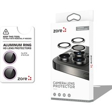 Zore Apple iPhone 16 Zore Cl-12 Premium Safir Parmak Izi Bırakmayan Anti-Reflective Kamera Lens Koruyucu-