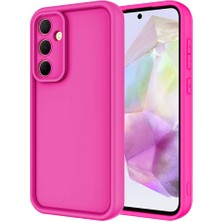 Zore Galaxy A55 Kılıf Kamera Korumalı Ananas Kapak-Pembe Koyu