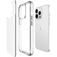 Zore Apple iPhone 13 Pro Uyumlu Şeffaf Ultra Ince Airbag Tasarımlı Okka Kapak-Renksiz