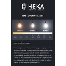 Heka 3 Renkli LED Filament Rustik Ampul 6W E27 A60 ERD-261