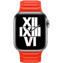 Zore ​​​watch Ultra 49MM Kordon Uyumlu Krd-34 Deri Strap Kayış Zore - Kırmızı