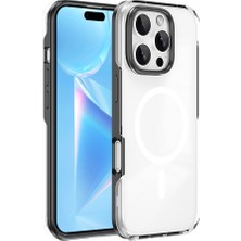 Zore Apple iPhone 16 Pro Max Kılıf Magsafe Şarj Özellikli Çıkarılabilir Arka Yüzeyli Polar Kapak-Siy-Siyah