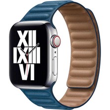 Zore ​​​watch 44MM Uyumlu Krd-34 Deri Kordon Zore - Mavi