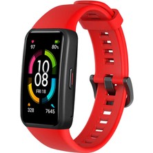 Zore Huawei Band 6 Uyumlu Krd-47 Uyumlu Kordon Zore - Kırmızı