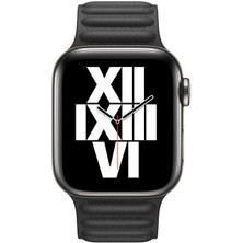 Zore ​​​watch 44MM Uyumlu Krd-34 Deri Kordon Zore - Siyah