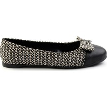 Bambi Siyah Keten  Kadın Babet K01823122918