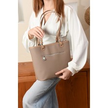 Just Polo  JP6049 Lakoste Kumaş 4 Gözlü  Büyük Boy Kadın Kol Çantası  OZT6049