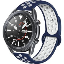 Xiaomi Amazfit Pace Krd-02 Uyumlu Kordon Zore - Mavi-Beyaz