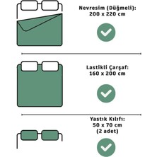 My Story Lastikli Çarşaflı Çift Kişilik Nevresim Takımı Cerf