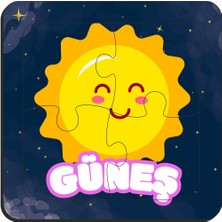 Eğitici & Öğretici Gezegenler Serisi 4 Parça 4 Adet Ahşap Puzzle Yapboz Seti