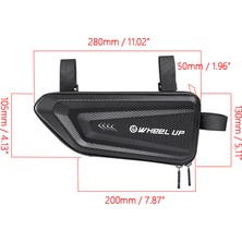 Xixi Shop Xixishop Tekerlek Yukarı Bisiklet Çantası Ön Çerçeve Üçgen Çanta Su Geçirmez Sert Kabuk (Yurt Dışından)