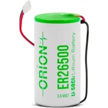 Powermaster ER26500 H 3.6 Volt Soketli Orta Boy  Lityum Pil