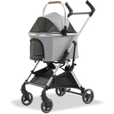 Eurodog Katlanabilir Köpek Arabası Gri 60x44x100 cm