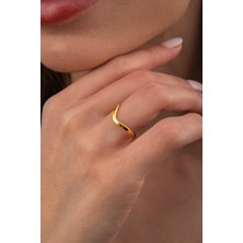 Fiyonk Kuyumculuk 14 Ayar Altın Dalgalı Ajda Yüzük