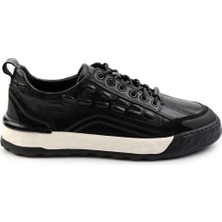 Bambi Siyah Leather Erkek Sneaker E01398300643