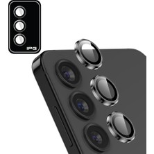 IPG Sam. Galaxy S24 Için Prolens Kamera Lens Koruyucu Alüminyum CD Çerçeveli, Kırılmaz Cam