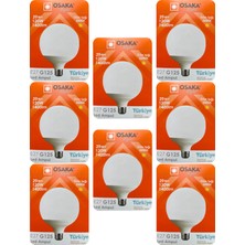 Osaka (8 Adet) 20W (120W) 3000K (Sarı Işık) E27 Duylu (Kalın Duy) Glop LED Ampul