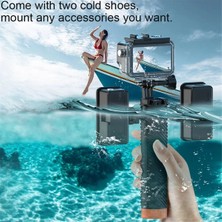 Luminnaly Gopro 12 11 10 9/INSTA360 Ace Pro/action 4 3 Aksesuarları Için Soğuk Ayakkabı Yuvalarına Sahip Yeni Yüzen El Tutacağı Kaymayan Sap (Yurt Dışından)