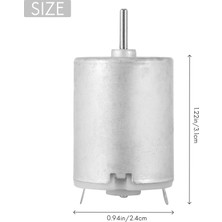 Luminnaly 8000RPM 9V 68MA Yüksek Torklu Manyetik Silindirik Mini Dc Motor Gümüş (Yurt Dışından)