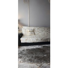 Koltuk Örtüsü Varakli Desen Özel Kaymaz Taban Süngerli ( 1 Ad ) Ölçüm 160X200 cm Çekyat Örtüsü Altin