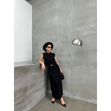 Jennyfer Garment Ithal Keten Kumaş Tasarım Yelek Etekli Takım