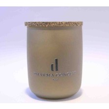Lüks Kokusuz Soya Wax Mum, Mat Gri Kavanoz, Dekoratif, Doğal, Ahşap Fitil, Mantar Kapak