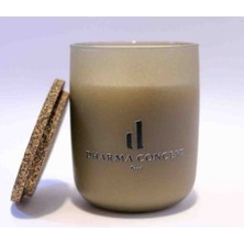 Lüks Kokusuz Soya Wax Mum, Mat Gri Kavanoz, Dekoratif, Doğal, Ahşap Fitil, Mantar Kapak